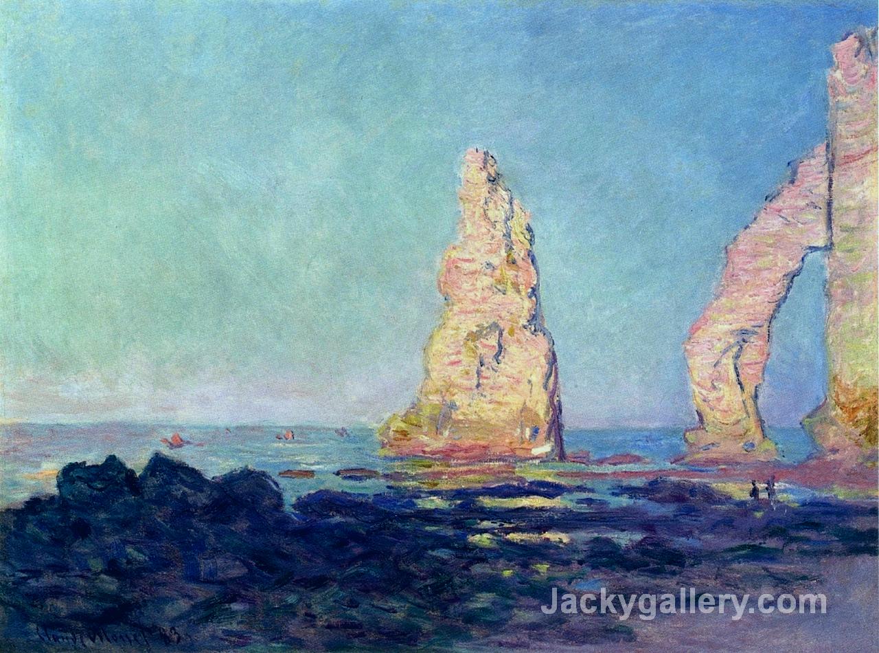 The Needle of Etretat, Low Tide by Claude Monet paintings reproduction